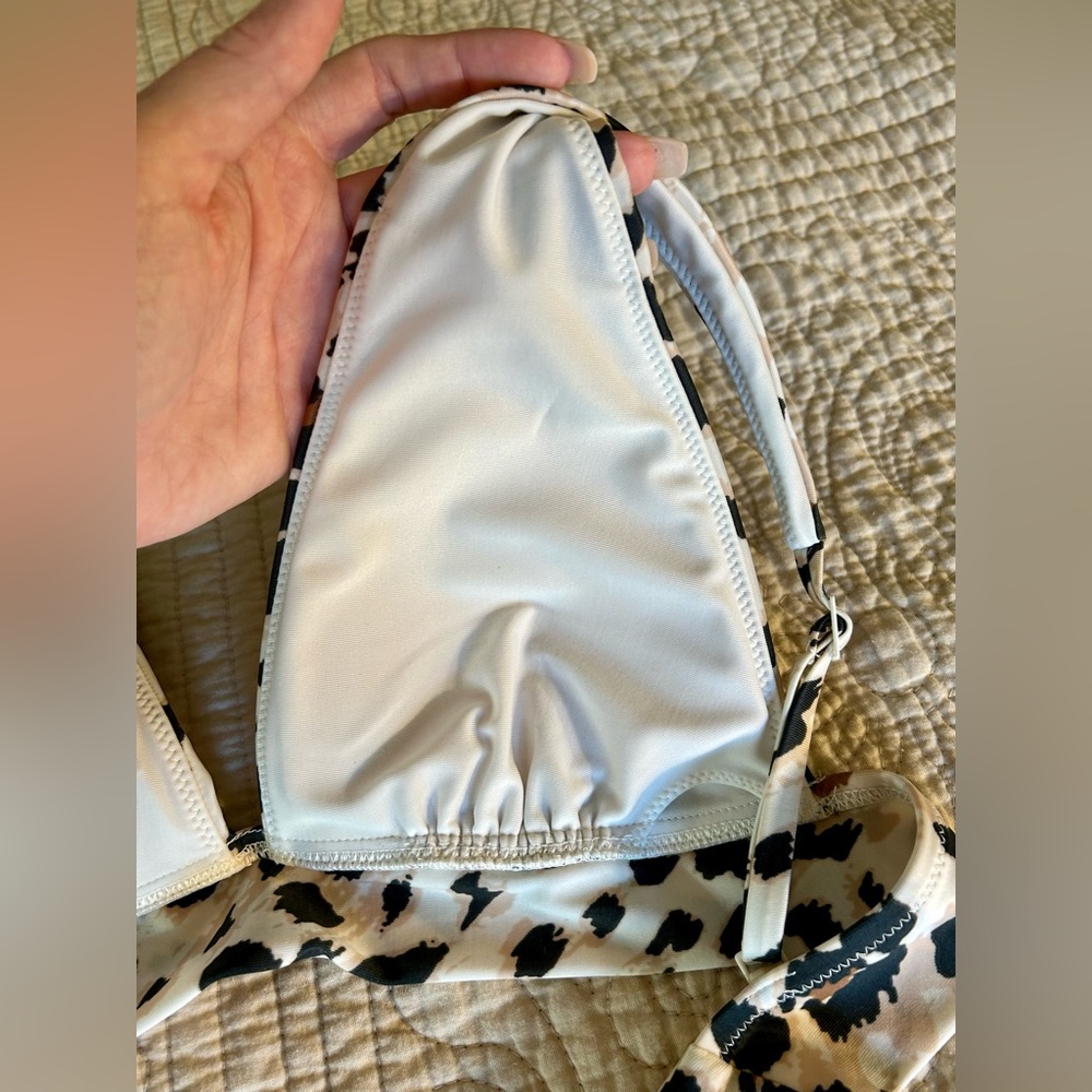 Aerie Leopard Print Bikini Top - Picture 4 of 6
